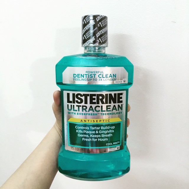 Nước Xúc Miệng Listerine Untra Clean 1.5L/Chai Mỹ