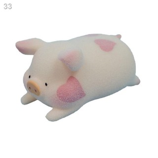 lợn con LuLu dễ thương ô tô trang trí bảng điều khiển trung tâm xe cá nhân hóa mạng lưới phụ kiện hơi màu đỏ