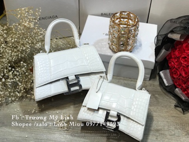 Túi Balencia quai xách da rắn size 23cm spsl kèm da test