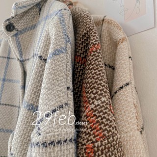 Áo sơ mi dạ kẻ oversize (Ảnh thật)