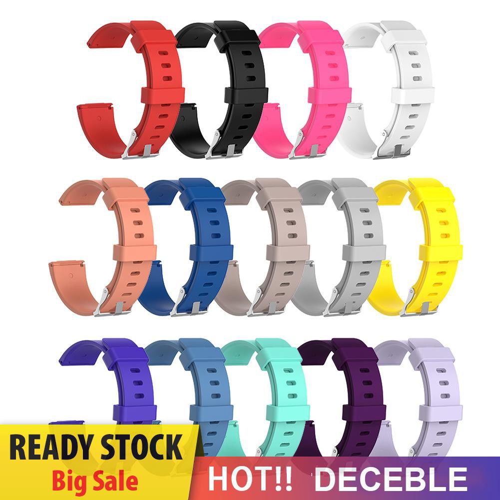 Deceble Replacement Sport Soft Silicone Watchband Smartwatch Strap for Fitbit Versa