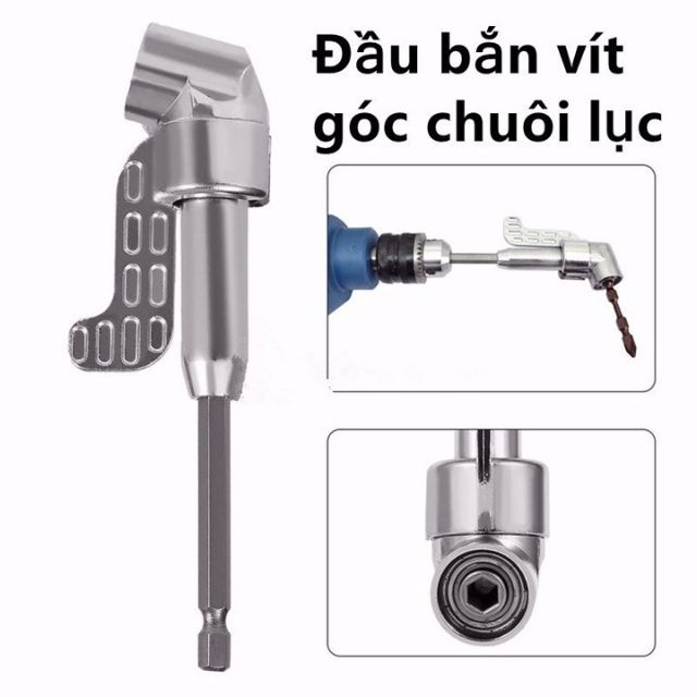 Đầu chuyển hướng mũi khoan bắt vít góc hẹp - Đầu chuyển hướng máy khoan vặn vít góc chuôi lục