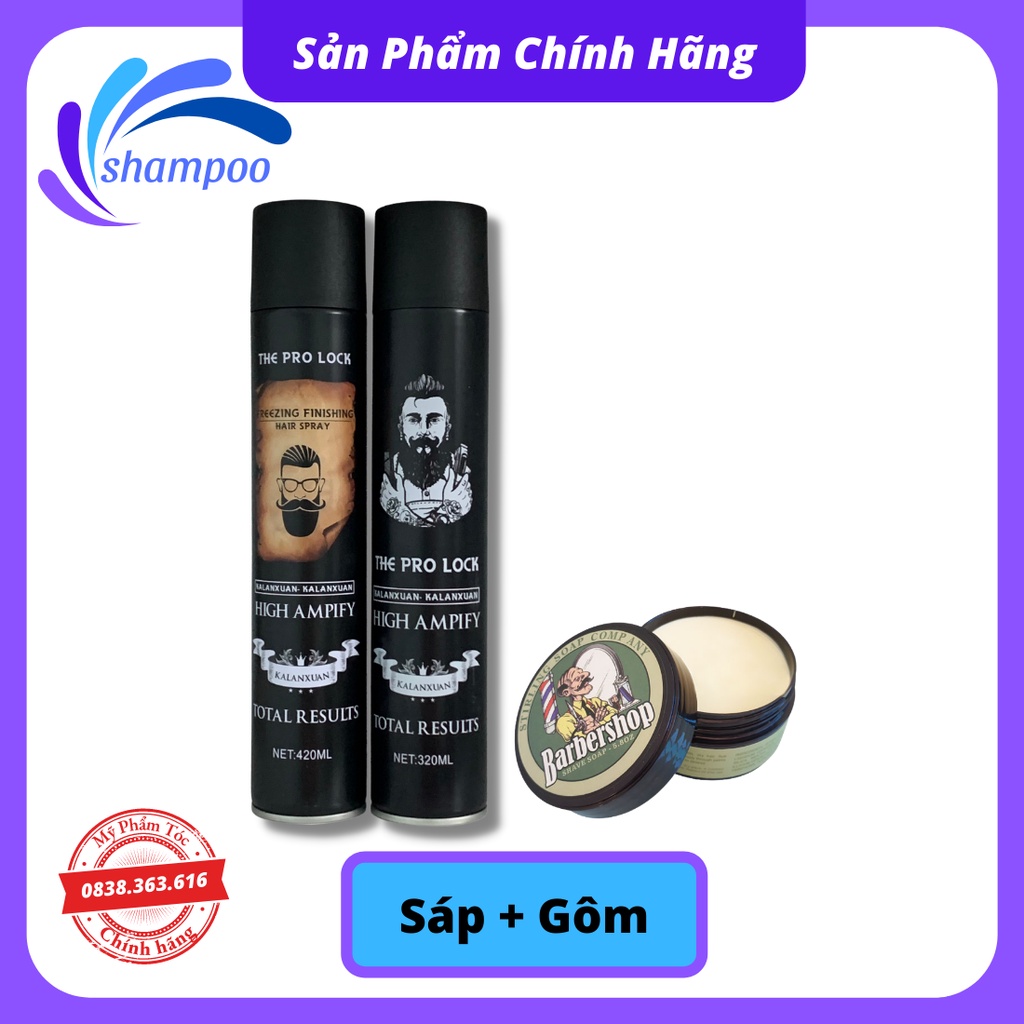 Sáp vuốt tóc nam tạo kiểu tóc cao cấp bóng mượt BarberShop Shave Soap 80gr