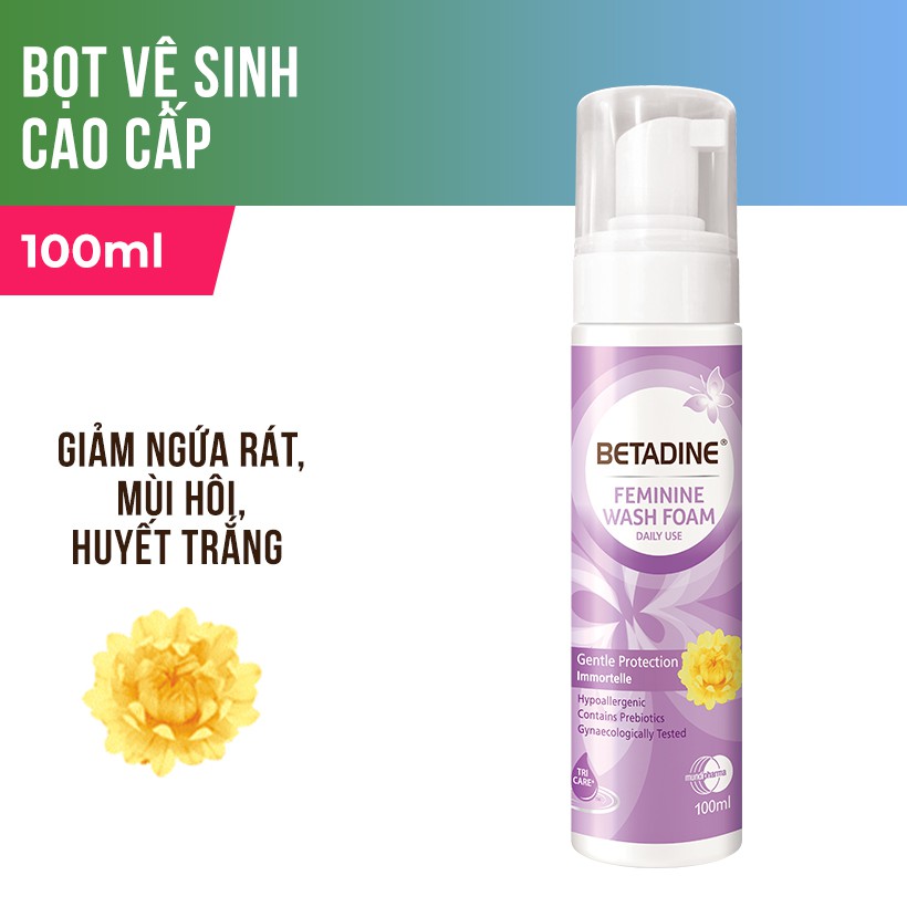 Bọt vệ sinh phụ nữ Betadine Gentle Protection - chai 100ml