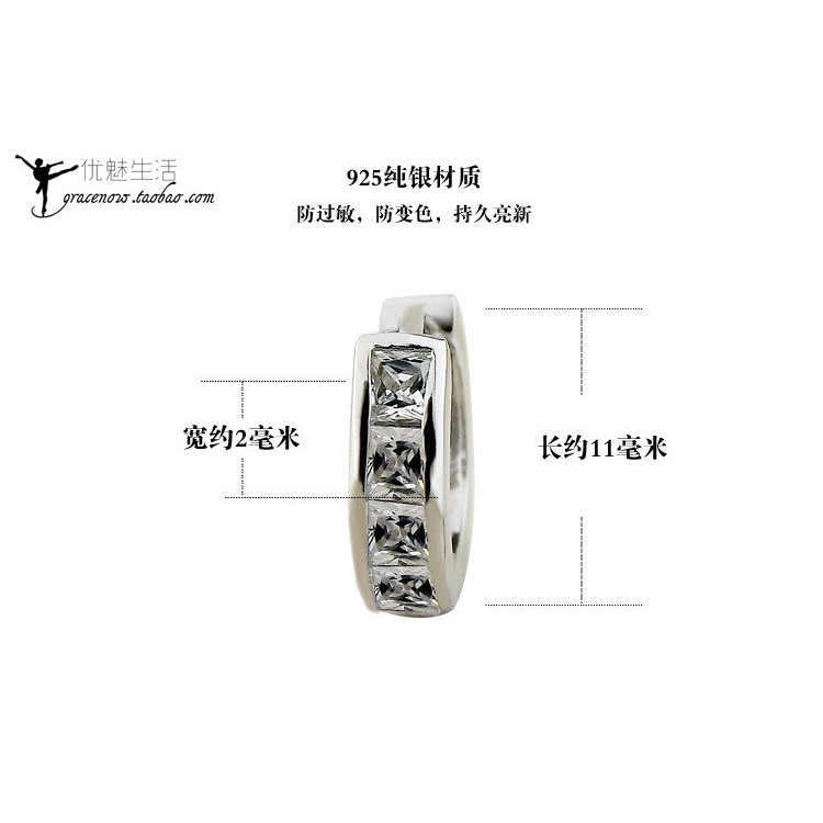 Hoa tai đính ngọc thời trang phong cách Hàn Quốc dành cho nữ