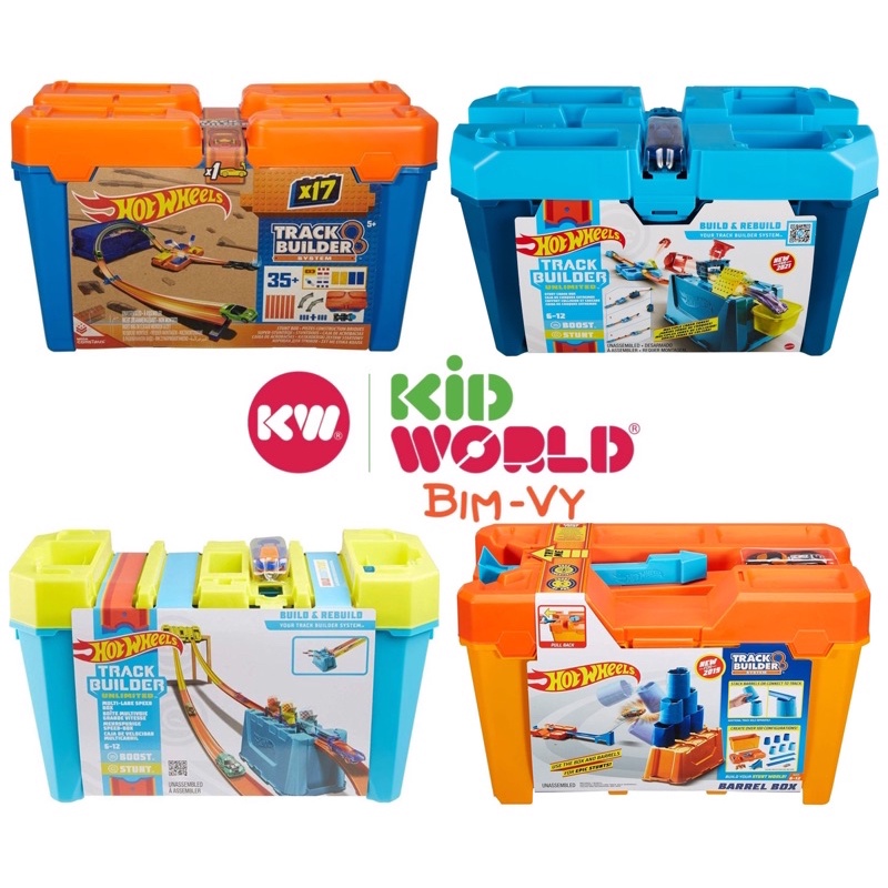 Bộ đường ray đua Hot Wheels Track Builder System Set đa năng.