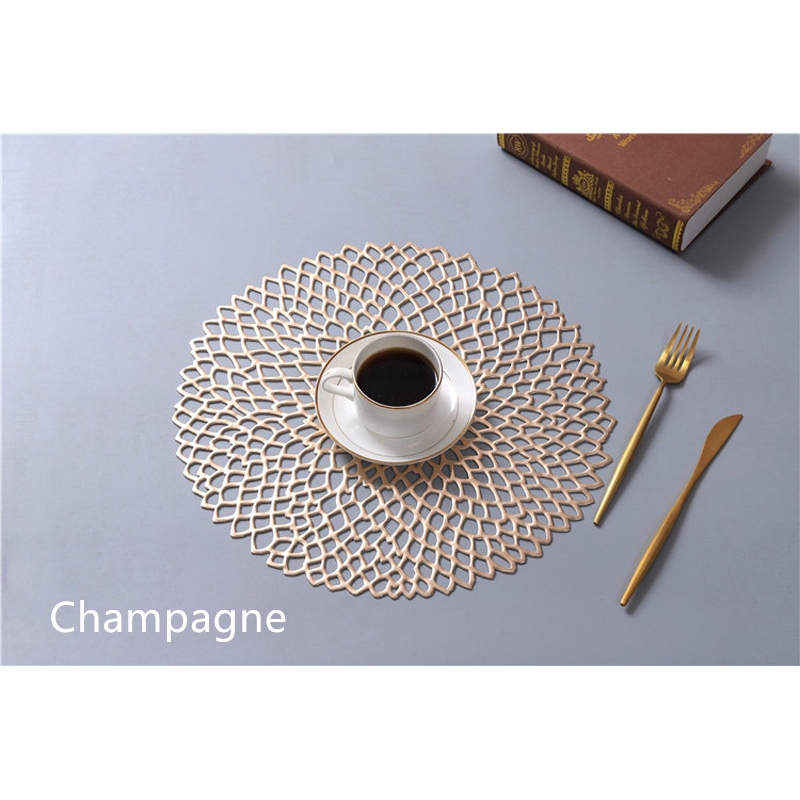 PVC Placemat Non-slip Table Mat Hotel Decorative Plat Insulation Table Pad