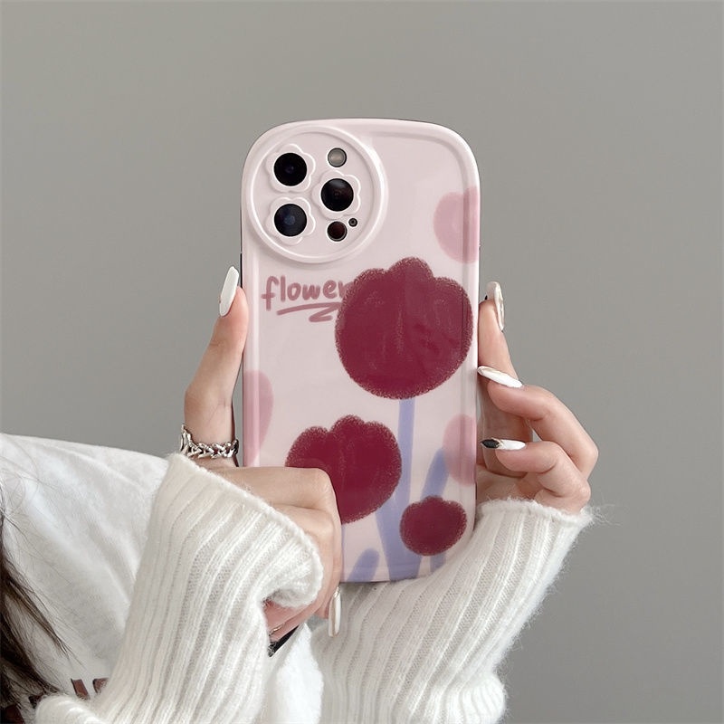 Ốp Điện Thoại Họa Tiết Hoa Tulip Dễ Thương Dành Cho IPhone 12 13 11 Pro Max X Xs Max Xr