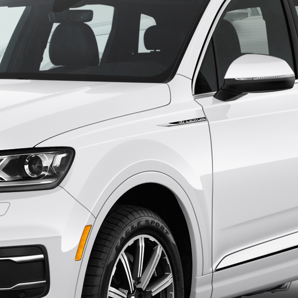 Bộ 2 nhãn dán kim loại trang trí xe ô tô Lexus Rx300 Rx350 Rx330 Nx300