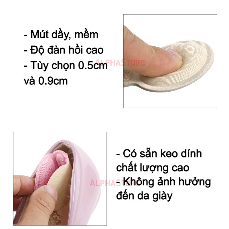 Miếng Dán Gót Giày Cánh Bướm Silicon Dầy 0.5cm/0.9cm Chống Rộng, Nhấc Gót, Tuột Gót - Cặp Lót Giày Bảo Vệ Lưng Gót