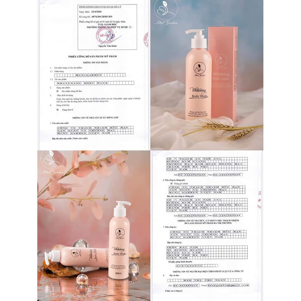 SỮA TẮM MEN BIA MINI GARDEN - MINI GARDEN WHITENING BODY WASH | BigBuy360 - bigbuy360.vn