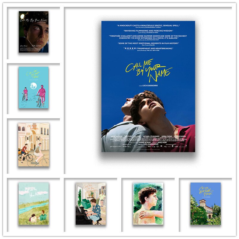 Giấy Dán Tường Trang Trí In Chữ Call Me by Your Name