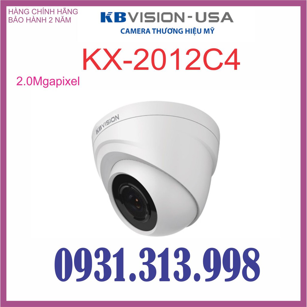Camera 2.0 Megapixel KBVISION KX-2012C4 ( mã mới: KX-c2012C4 )