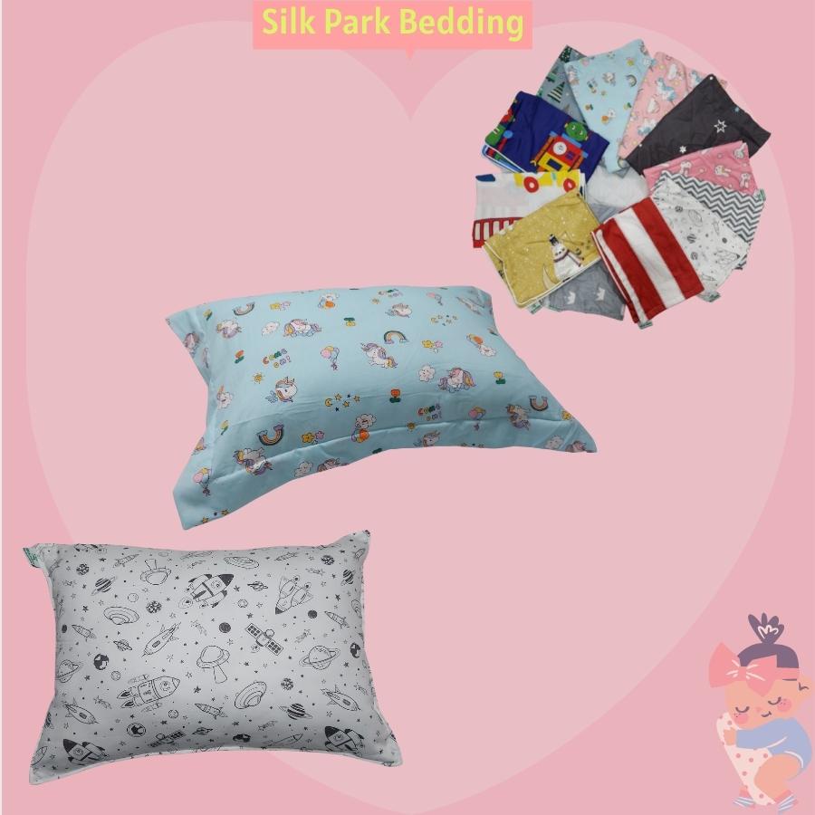 Gối Cho Bé SilkPark Gối Trẻ Em Bông Microfiber Êm Nhất, Vỏ Gối 100% Cotton HQ Nhiều Màu