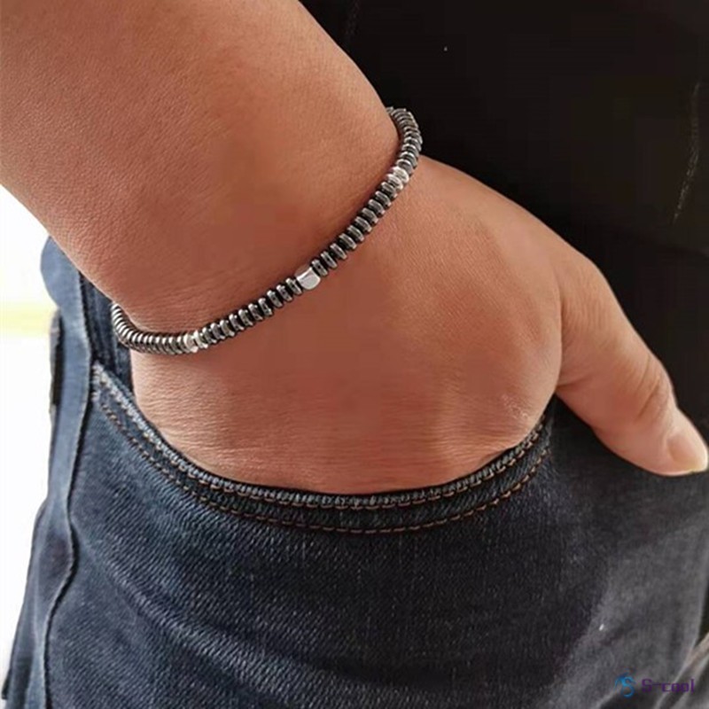 HANDMADE Vòng Tay Đá Hematite Đơn Giản 4mm Cho Nam Và Nữ