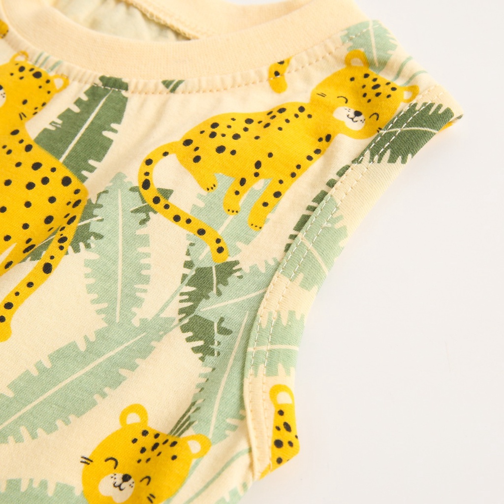 Áo Liền Thân Không Tay Sanlutoz Vải Cotton Thời Trang Dành Cho Em Bé Sơ Sinh Mặc Trong Mùa Hè