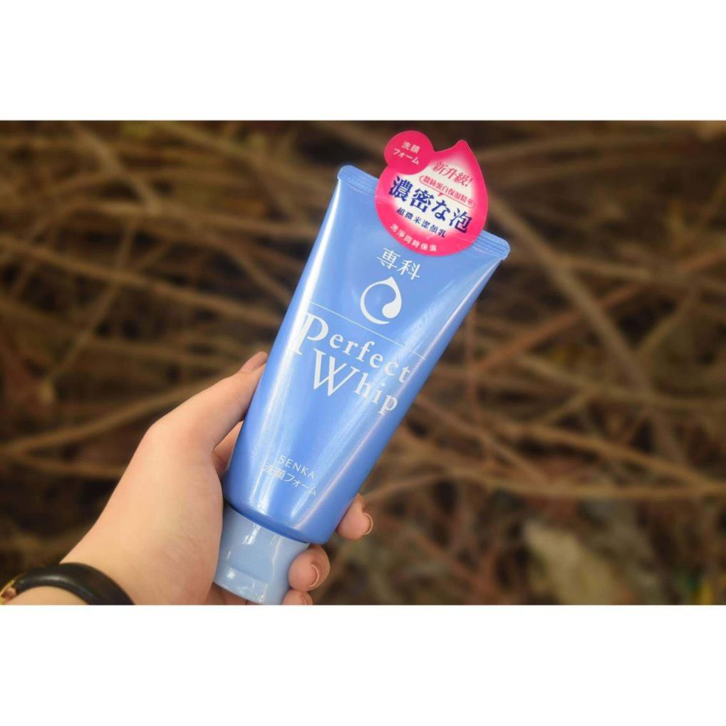 Sữa Rửa mặt tạo bọt Senka Perfect Whip 120ml trà xanh cho mọi loại da dầu mụn nhạy cảm và khô sạch da La La Cosmetic | BigBuy360 - bigbuy360.vn