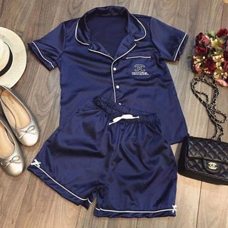 [ SIÊU RẺ ] Bộ ngủ lụa trơn pjama cộc siêu hót
