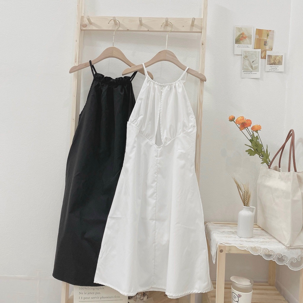 Váy Yếm Khoét Lưng 3 Lỗ Chất Liệu Đũi Cực Kỳ Dày Dặn Không Lộ Nội Y | BigBuy360 - bigbuy360.vn