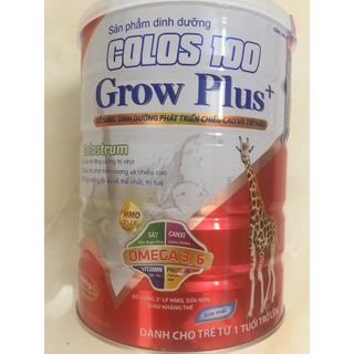 Sữa bột Colos 100 Grow Plus+ 900g dành cho trẻ từ 1-10 tuồi giúp trẻ tăng trưởng chiều cao, sức đề kháng
