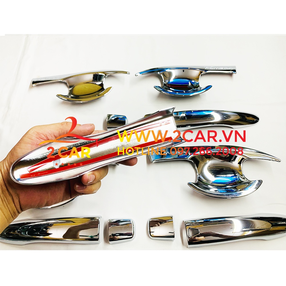Ốp tay nắm, hõm cửa xe Nissan Almera 2021 2022 chất liệu crom cao cấp
