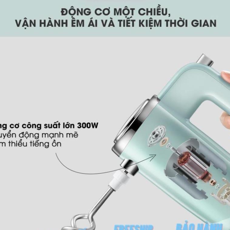 Máy Đánh Trứng Trộn Bột Để Bàn Đa Năng Bear DDQ-B03V1, Công Suất 300W, tháo rời cầm tay đánh_Bảo Hành 18 Tháng