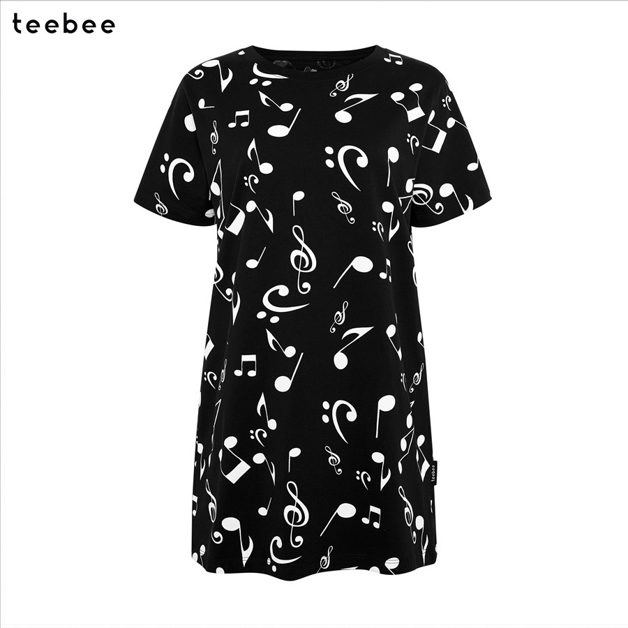 Đầm thun nữ thời trang TeeBee DTB019, form suông FreeSize | Shopee Viêt Nam