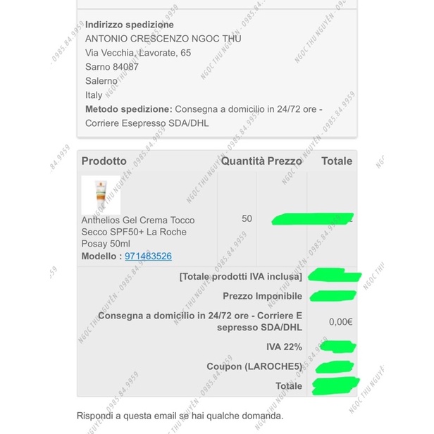 Kem chống nắng La Roche Posay Anthelios / Fluide Oil Control SPF 50+ da dầu có sẵn