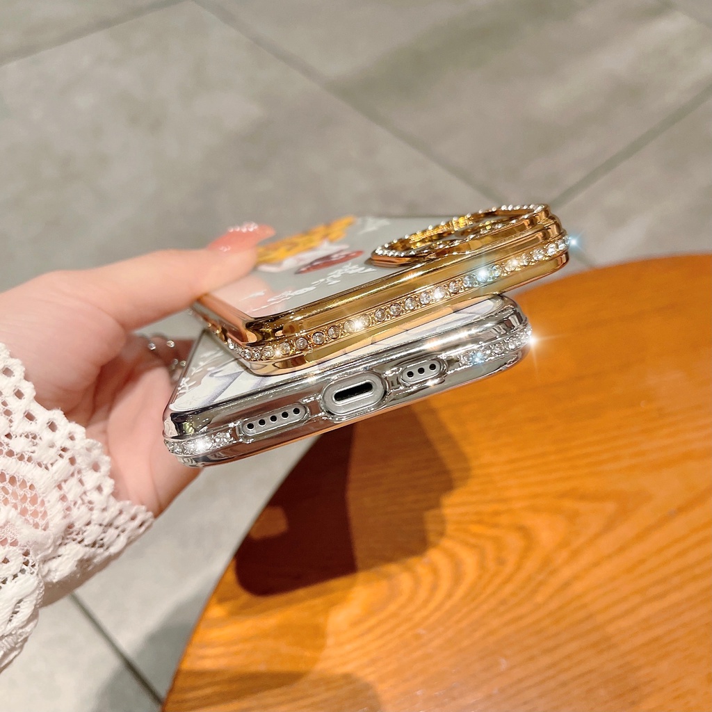 Ốp Điện Thoại Họa Tiết Cô Gái Dễ Thương Cho iPhone 13 Pro Max 12 Pro Max 11 X XsMax Xr