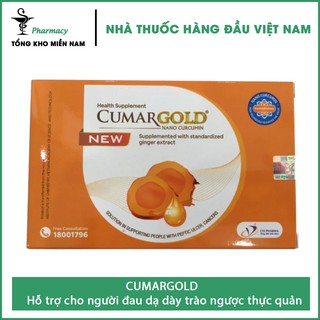 Viên uống CUMARGOLD NEW - Hỗ trợ bảo vệ niêm mạc dạ dày, trào ngược dạ dày – Hộp 30 viên – Tổng Kho MiềnNam