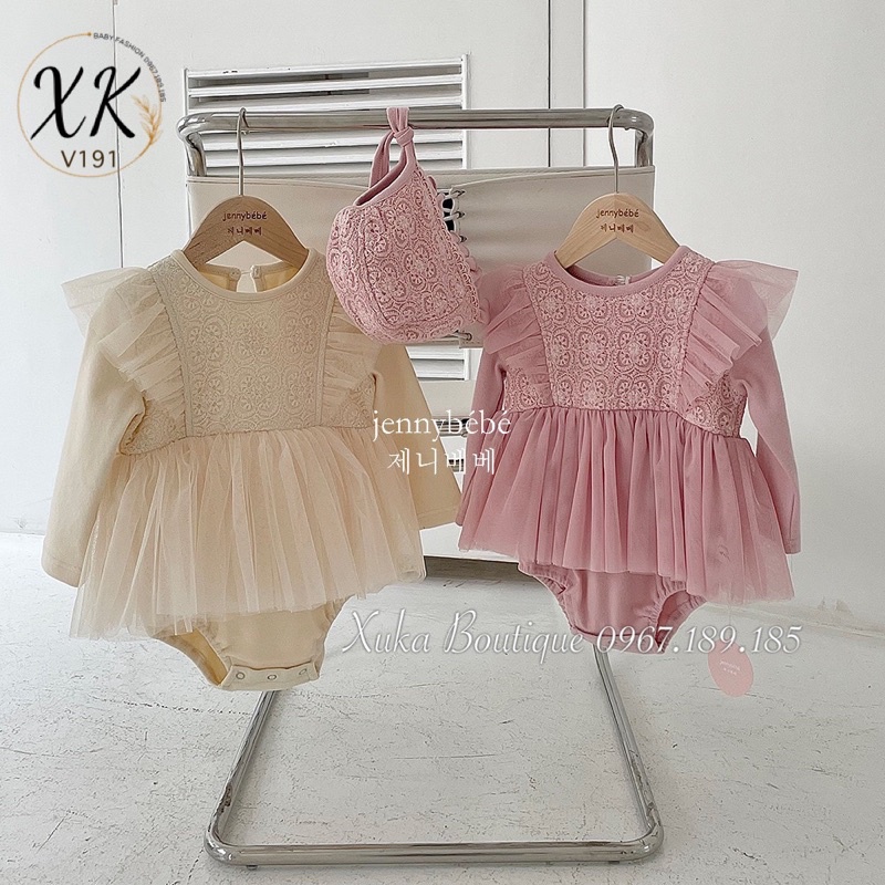 Váy Liền Body Chip Jennybebe Cao Cấp Kèm Mũ [Ảnh Thật) - Váy Công Chúa