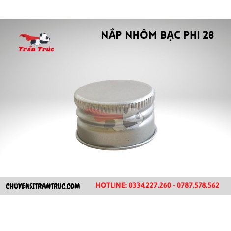 [GIÁ XƯỞNG] Combo 500 nắp nhôm bạc phi 28 dùng cho chai nhựa, chai thuỷ tinh