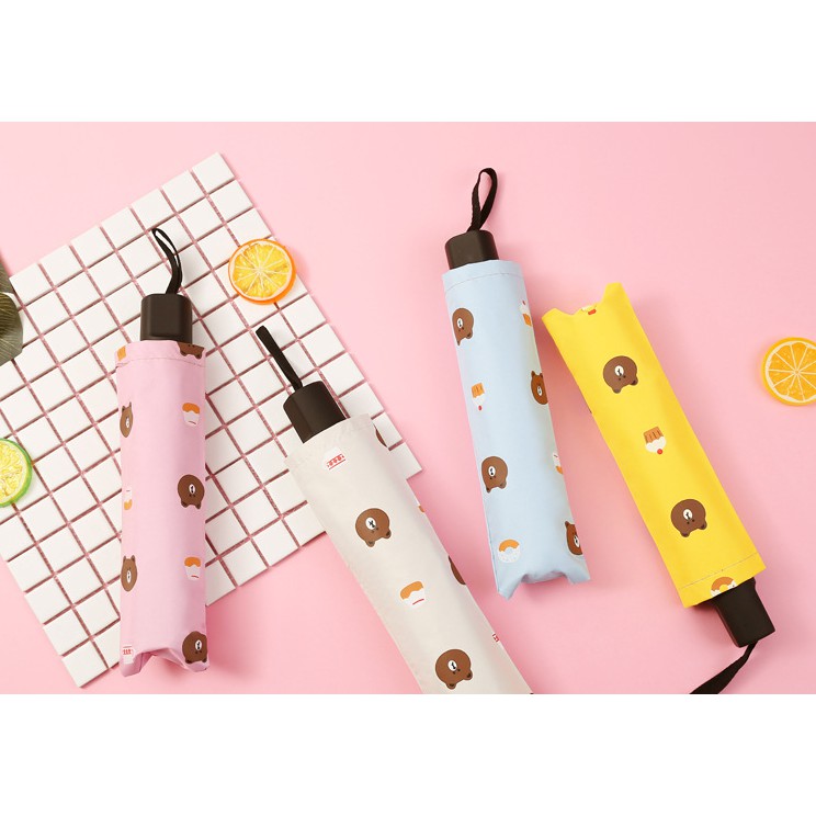 Ô chống tia uv gấu Brown cute, dù đi mưa