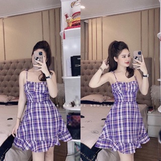 Đầm dây caro💜
