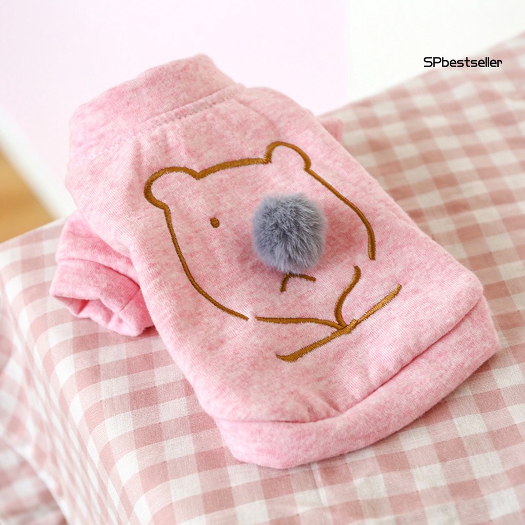 Trang phục dệt kim dày dặn giữ ấm họa tiết hoạt hình cho thú cưng