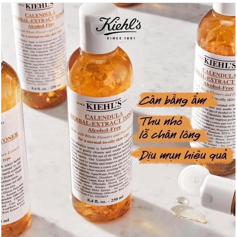 SET 2 MÓN FULLSIZE SỮA RỬA MẶT + TONER HOA CÚC KIEHL'S CALENDULA