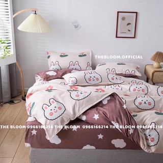 Set Chăn Ga Gối Cotton Poly 4 món - Thỏ Hoa