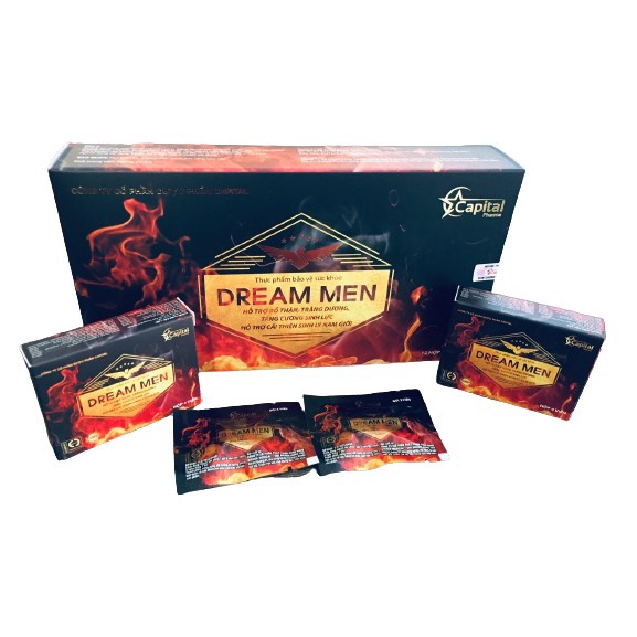CHE TÊN Dream men HỘP 4 VIÊN hỗ trợ bổ thận,tráng dương,tăng cường sinh lực,hỗ trợ cải thiện sinh lý nam giới