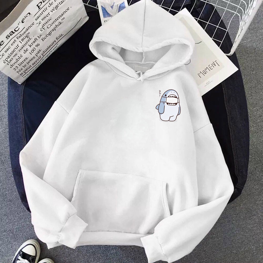 Áo hoodie nam nữ in hình Chú Cá Mập cực đẹp, chất nỉ dày dặn, nón 2 lớp, thích hợp làm áo cặp William - DS145