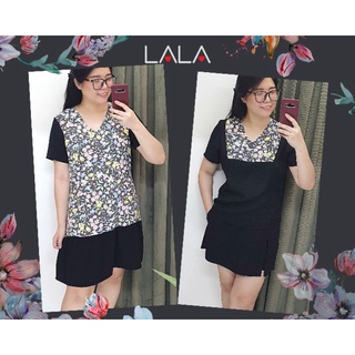 Bigsize công sở - set đầm và áo đen phối hoa - bigsize 55-85kg