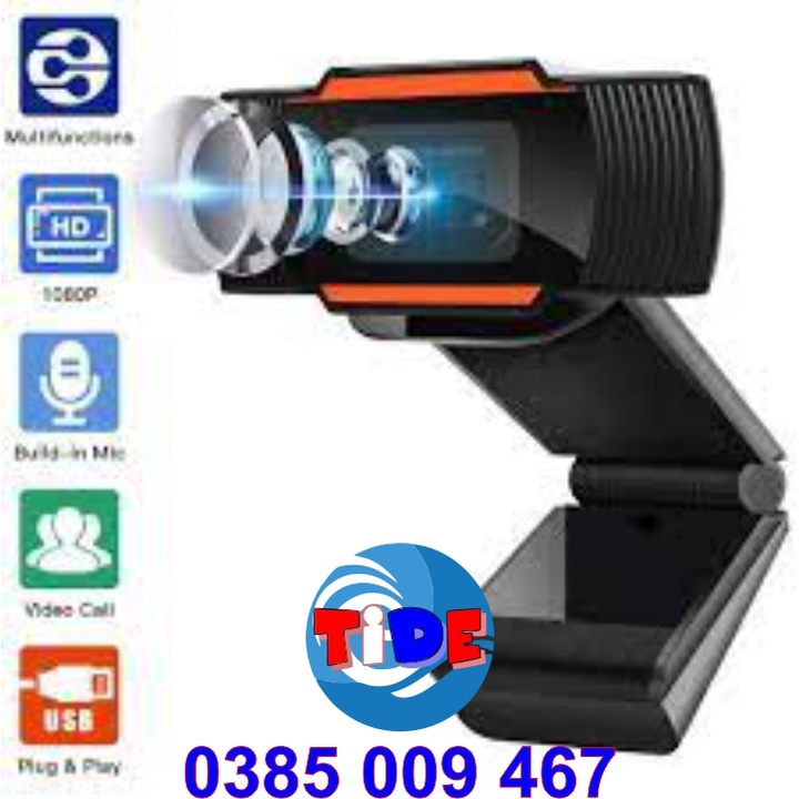 Webcam siêu nét HD 720P – Đế kẹp – Có mic và đèn led hỗ trợ học trực tuyến – Bảo hành 12 tháng – Dùng cho máy vi tính