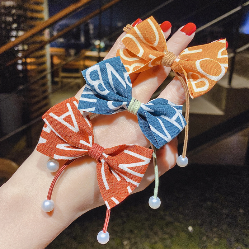 Dây buộc tóc trang trí nơ thời trang phong cách Hàn Quốc