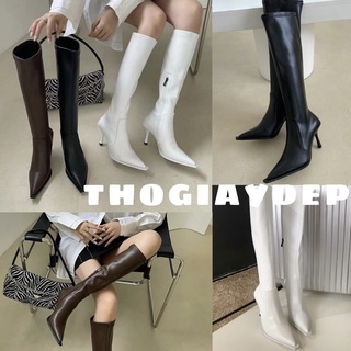 Bốt đùi mũi nhọn gót 6p khoá kéo hàng fullbox chuẩn ảnh