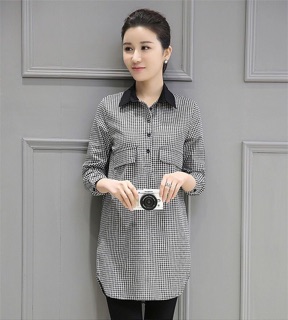 ÁO CARO CỔ SƠ MI ĐEN HN2577