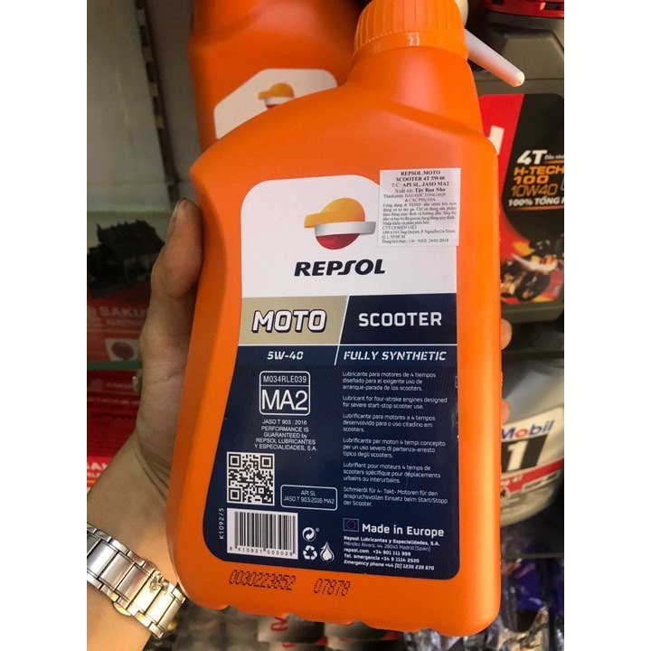 Nhớt Repsol Moto Scooter 4T 5W40 Chính Hãng