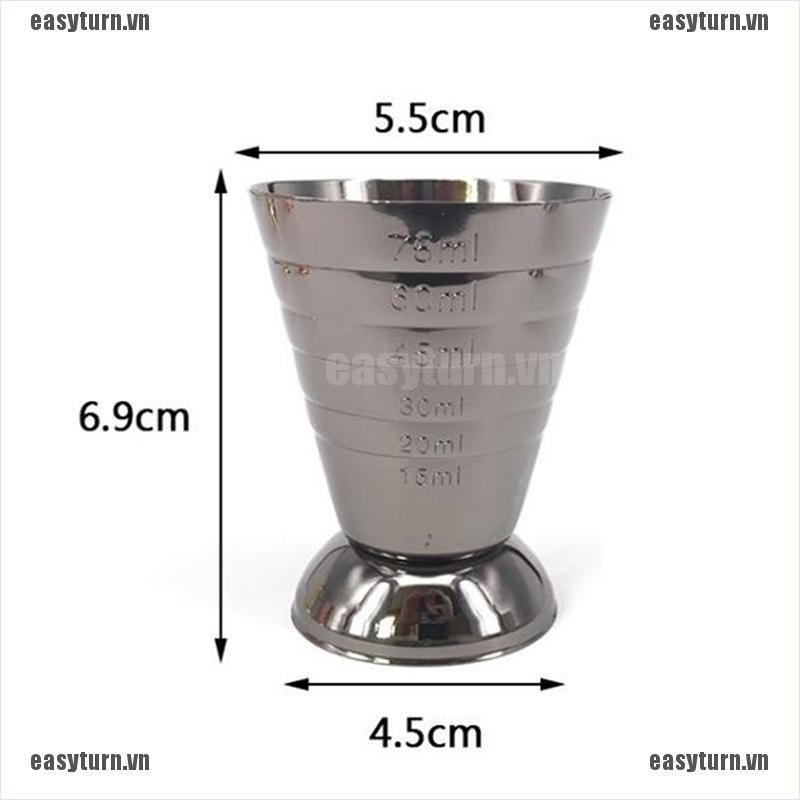 EASTN 75ML Stainless Steel Measure Jigger Spirit Bar Mixed Cocktail Beaker Drink Cup