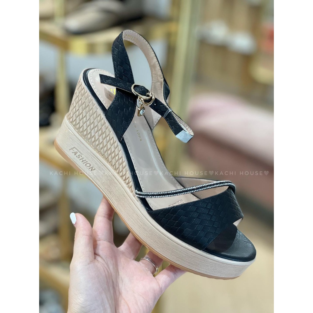 Sandal đế xuồng quai cườm 21L187- Kachi House