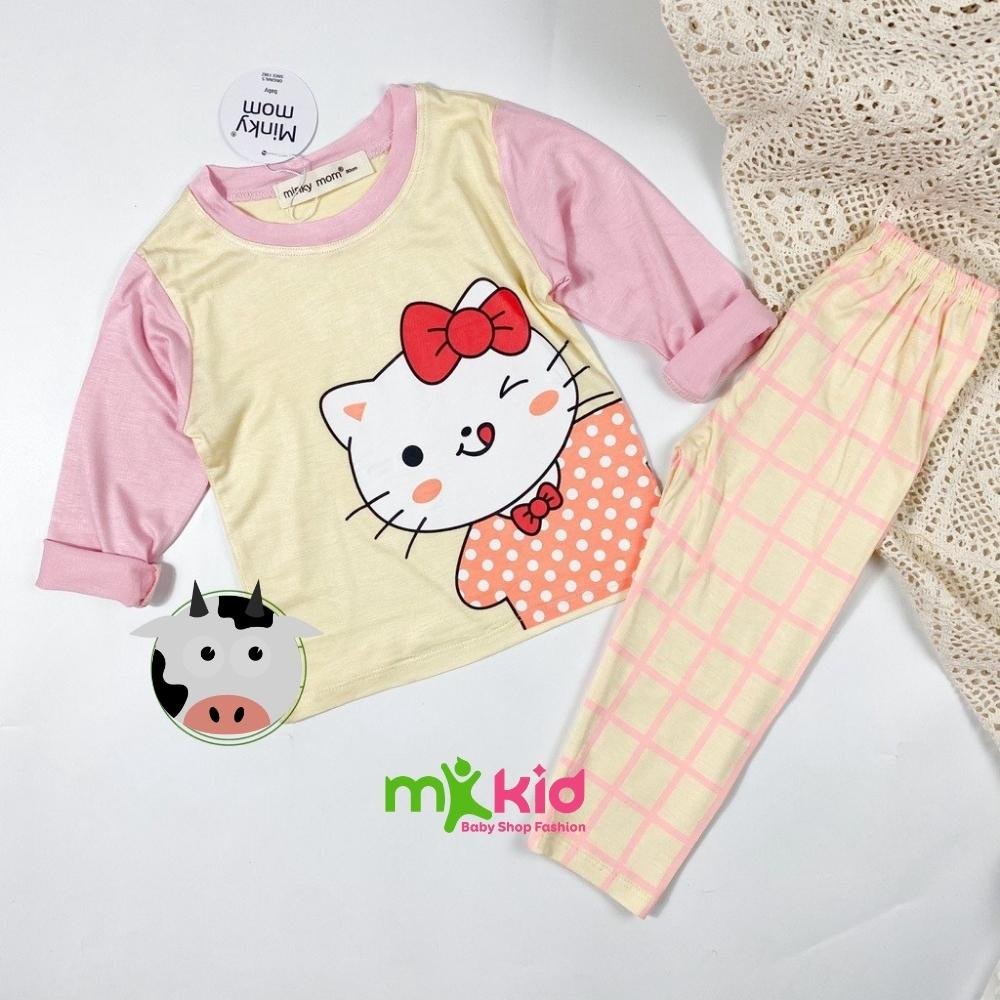 Bộ Thun Lạnh Dài Tay Cho Bé 💖 Bộ Thu Đông Dài Tay Minky Mom Cho Bé Trai Bé Gái Với Các Hình Thú Siêu Kute