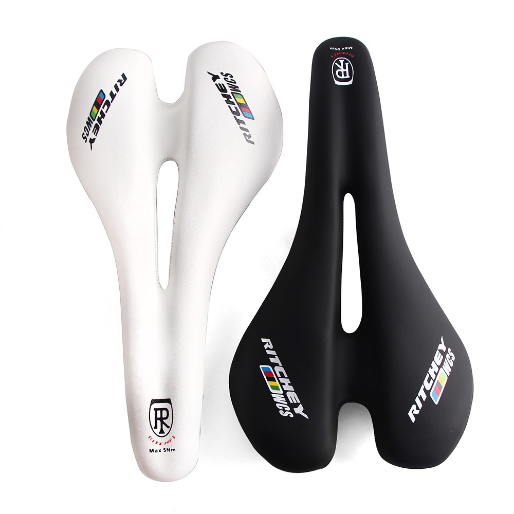 Ritchey wcs Yên Xe Đạp Bằng Da pu Thoáng Khí Có Nhãn Màu Trắng / Đen