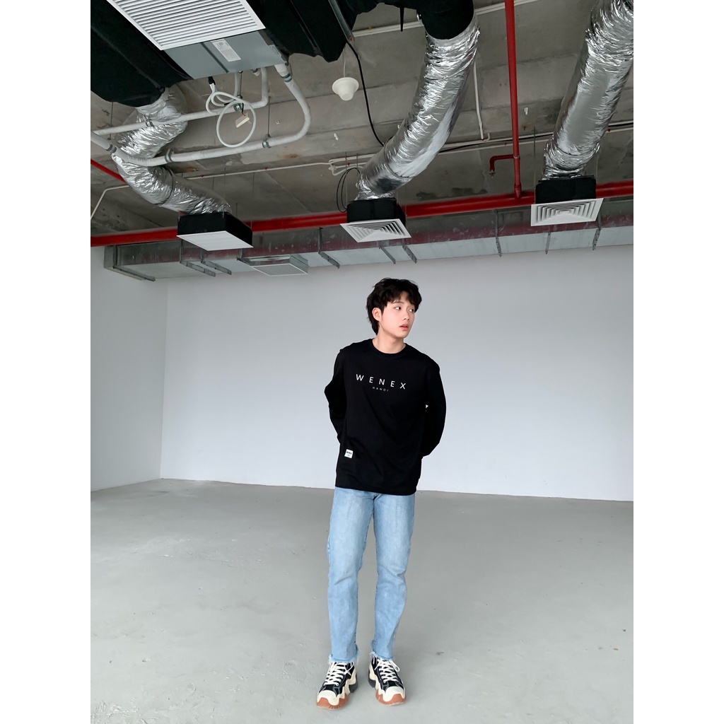 Áo Thun Dài Tay Sweater WENEX Phông Unisex Nam Nữ Cotton Oversize Form Rộng Local Brand Essential Hanoi